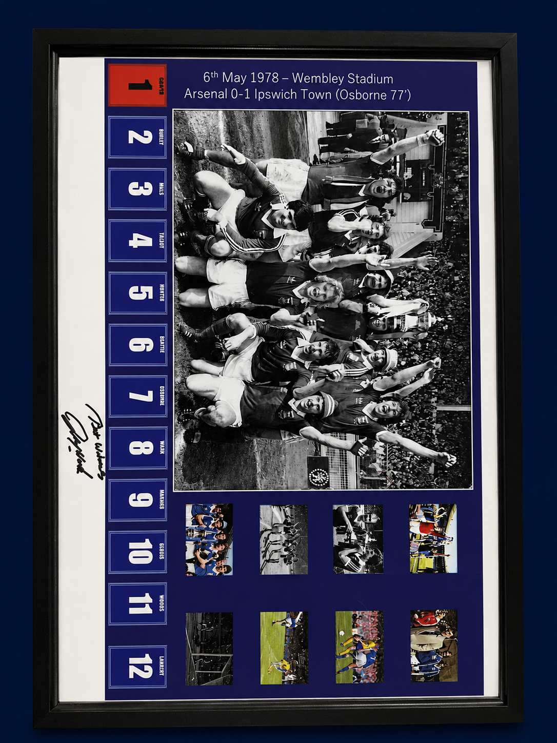 IPSWICH FA CUP WINNERS 1978 FRAME