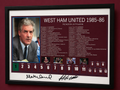West Ham - BOYS OF 86 SIGNED Frame